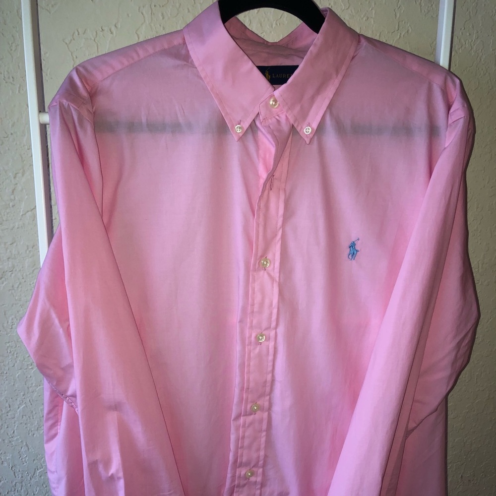 Pink Ralph Lauren Dress Shirt - Large